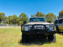 Load image into Gallery viewer, Alpha Winchbar with Scrubs and Rock Sliders (gq patrol ute)
