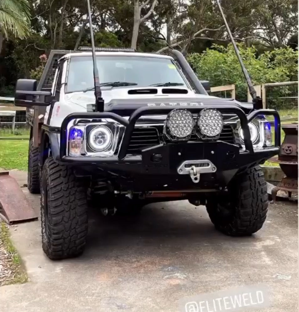 Eliteweld Parr Bar, Rock Sliders and Scrub Bars (gq patrol Ute)